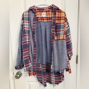 Urban Outfitters BDG Ted Patchwork Flannel Button-Up Shirt